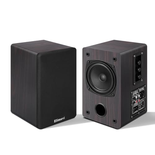 Elimavi Powered Bookshelf Speakers for record players