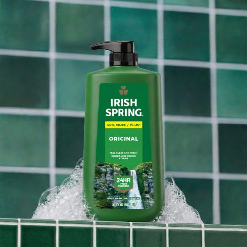 Front label of Irish Spring Original body wash