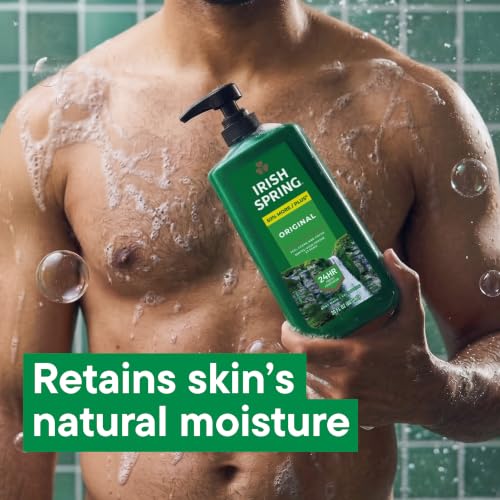 Back of Irish Spring body wash bottle