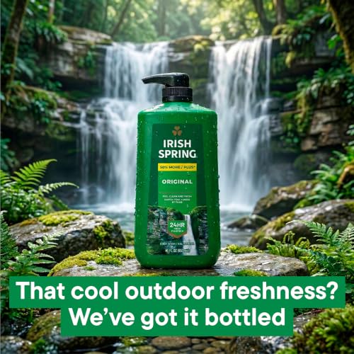 Side profile of 30 fl oz Irish Spring bottle