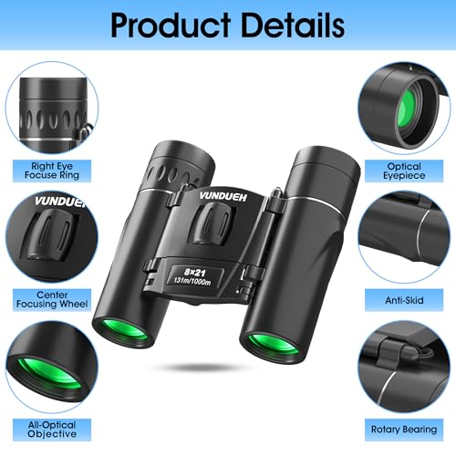 vundueh binoculars in a travel bag