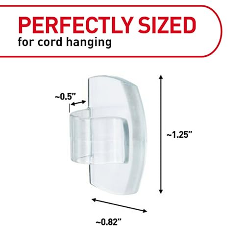 Front view of Command clear cord organizer