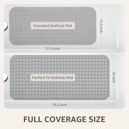 Side profile of flexible TPE bath mat