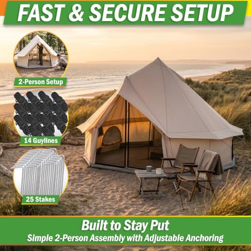Wakeman beige teepee tent tall door entrance