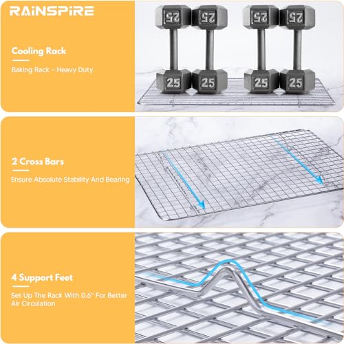 Rainspire rack inside a quarter sheet pan