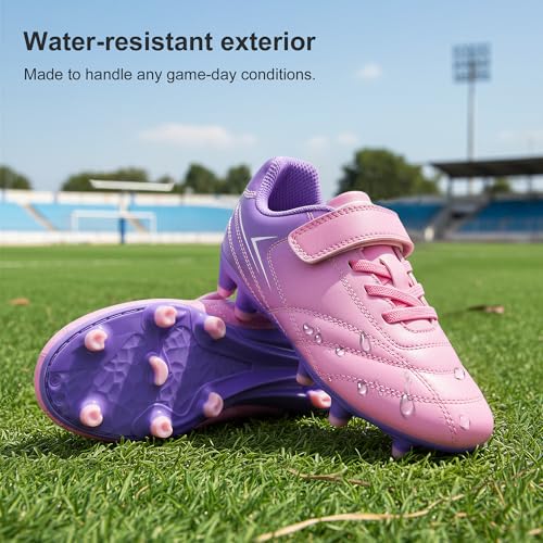 Stelle soccer cleats for kids front angle view