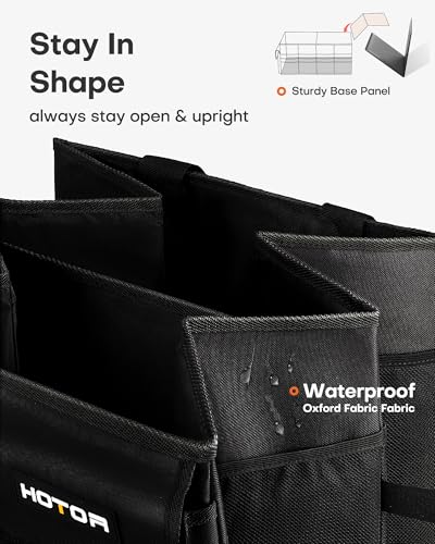 Foldable car organizer flat