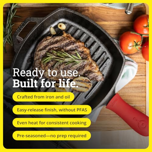 Close up of grill pan ridges