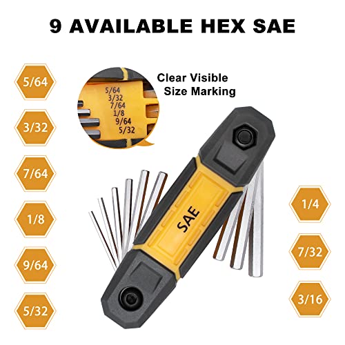 Two MULWARK folding allen wrench tools