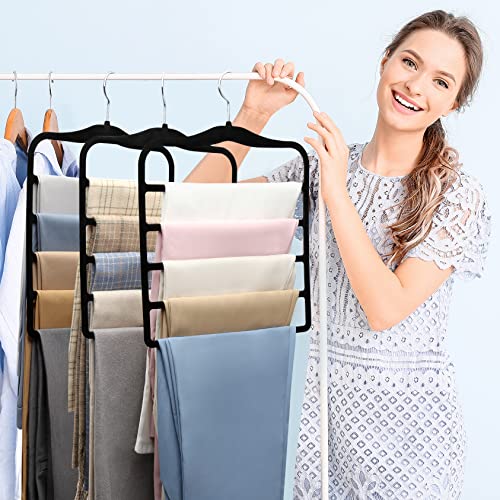 JUUBAOOPN hanger holding jeans and scarves