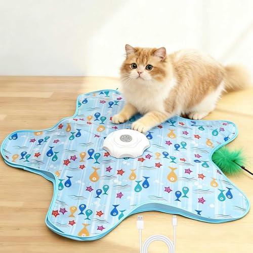 AQPU Rechargeable Automatic Cat Toy PC-08 in Blue