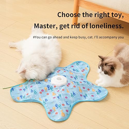 Side profile of the AQPU durable blue pet toy
