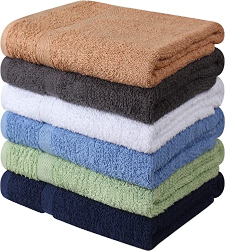 T & L Towel and Linen Mart 6 pack bath towel set folded