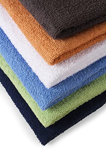 T & L cotton bath towel unfolded to show 27x54 size