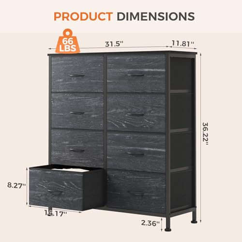 Top view of Sweetcrispy black wood dresser surface