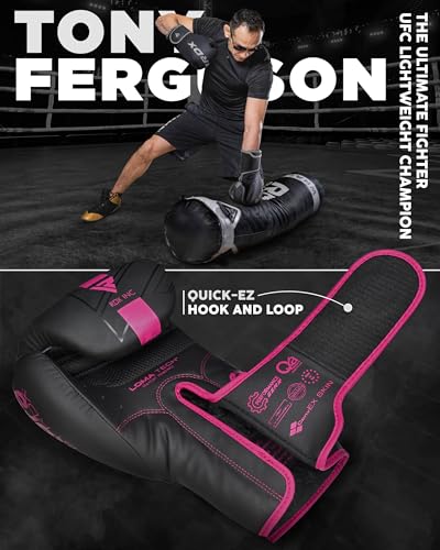 Side profile of RDX sparring gloves with anatomical padding