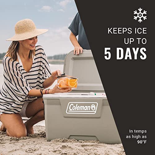 Top view of Coleman cooler lid with cup holders