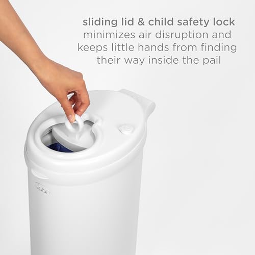 Ubbi Stainless Steel Diaper Pail interior view