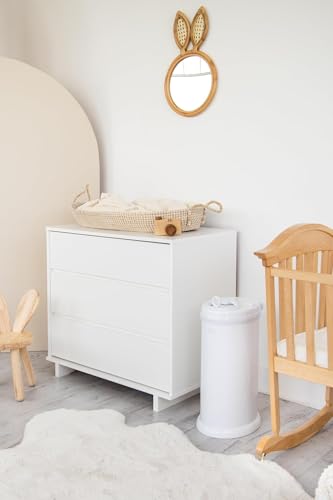 Ubbi Stainless Steel Diaper Pail high-capacity storage demonstration