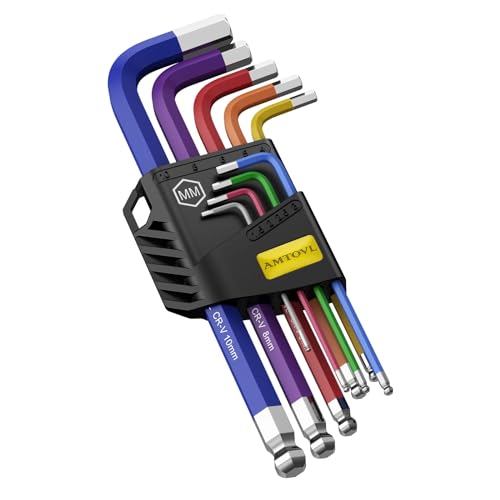 AMTOVL 9PCS Metric Hex Key Set full view