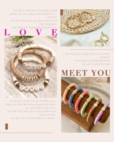 Close up of clay bead jewelry accessories