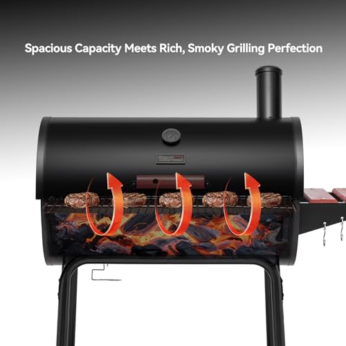 Ash management system on the Royal Gourmet barrel grill