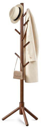 Freyawin Wooden Coat Rack Brown full view