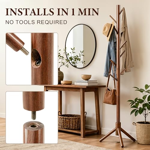 Freyawin coat rack 8 hook detail