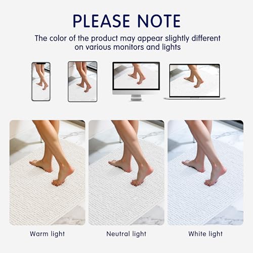 Folded SUBRTEX white chenille rug