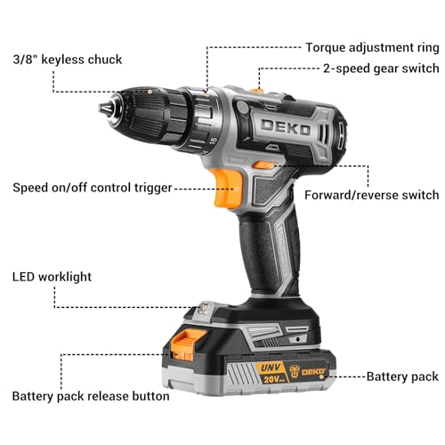 Gray cordless drill side profile