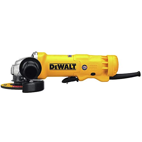 Side view of the DEWALT 11 Amp angle grinder
