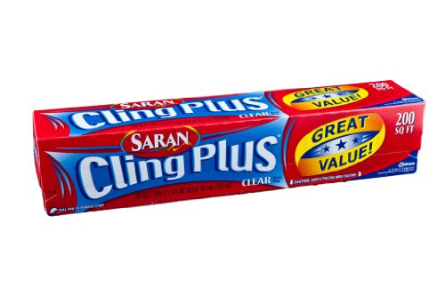 Saran Cling Plus Plastic Wrap 200 Sq Ft roll