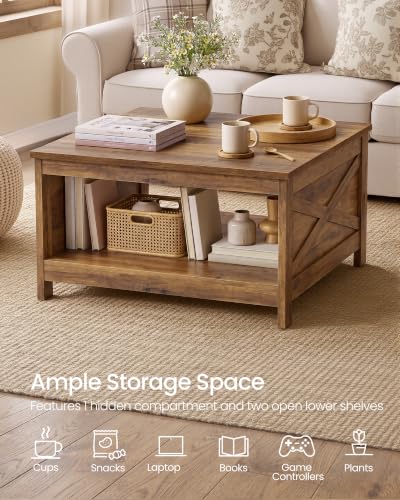 Side profile showing the farmhouse wood finish