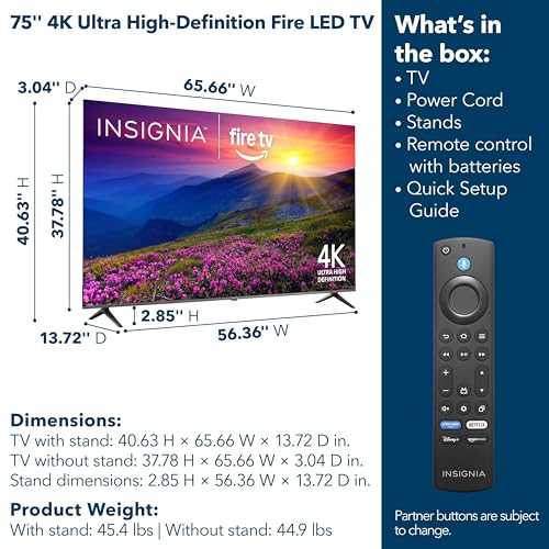 INSIGNIA 4K UHD smart TV side profile
