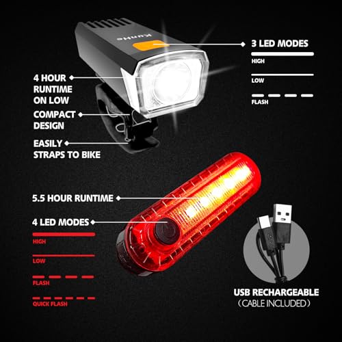 KunHe bike light charging via USB-C port