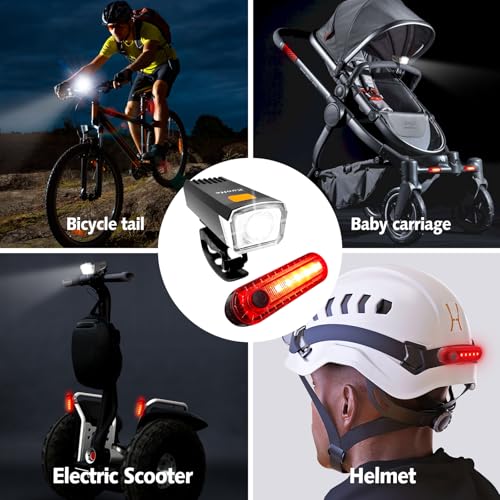 KunHe safety lights mounted on a bicycle frame
