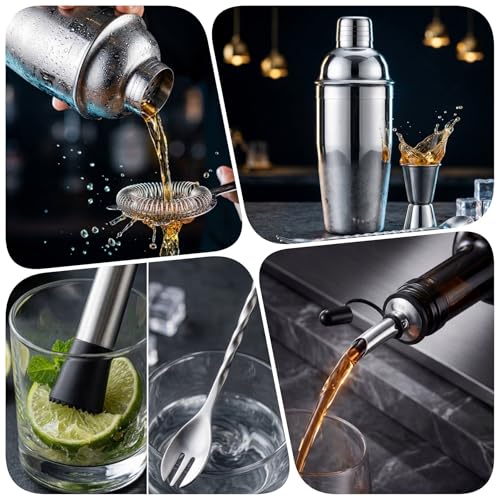 Bar tools including muddler and mixing spoon