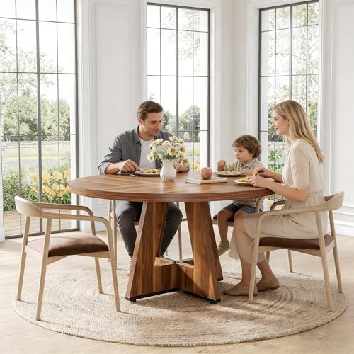 Dining table in a bright living space