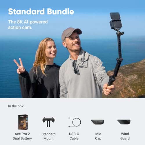 Insta360 Ace Pro 2 with flip screen open
