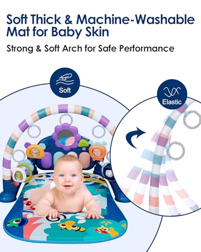Soft fabric texture of the Blue Tiger play mat