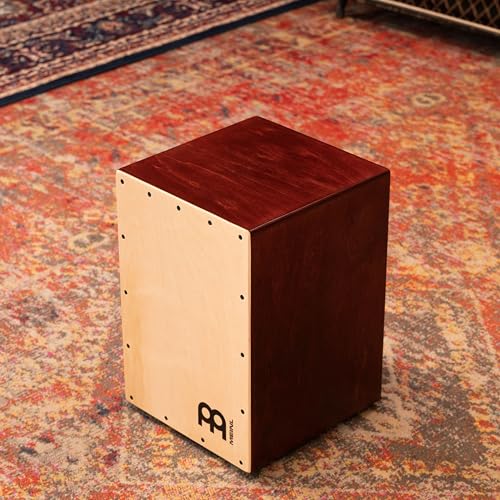 Meinl Percussion logo detail on the cajon