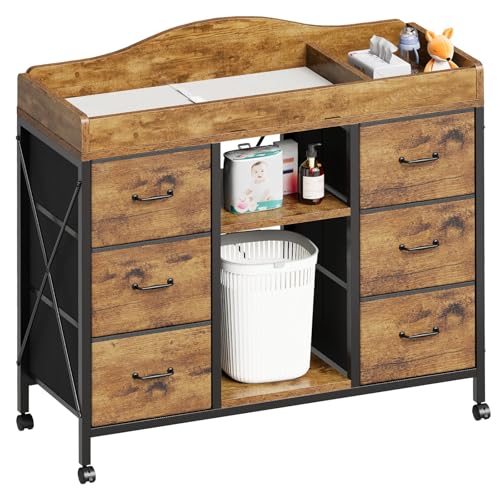 YeTom 6-Drawer Changing Table Dresser front view