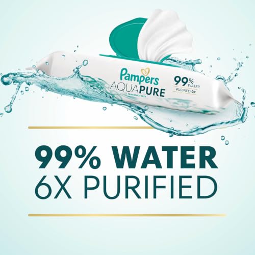 Pampers Aqua Pure wipe flip-top lid detail