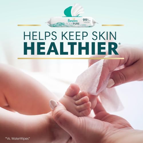 Pampers Aqua Pure wipes texture close up