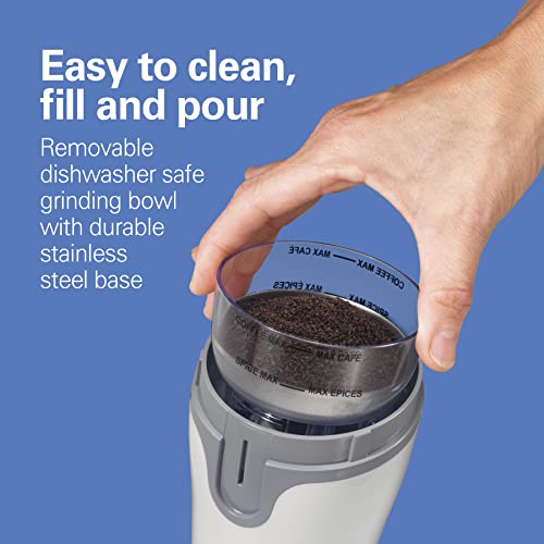 White electric coffee grinder base