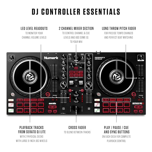 Numark Mixtrack Pro FX performance pads and controls
