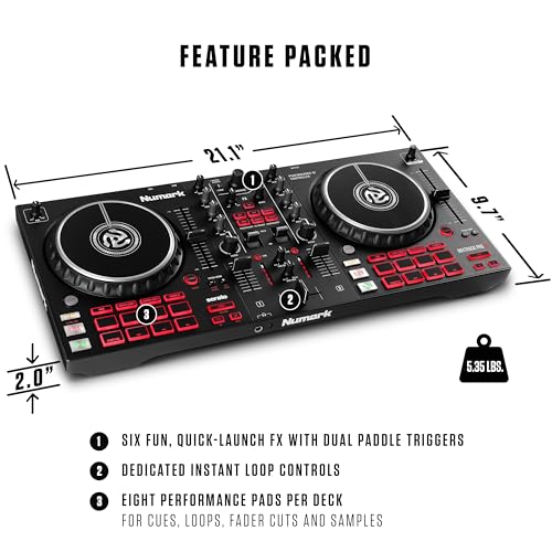Numark Mixtrack Pro FX rear panel ports and inputs