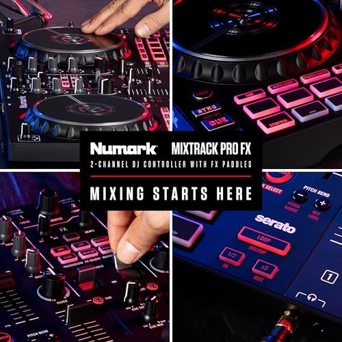 Numark Mixtrack Pro FX black model in use