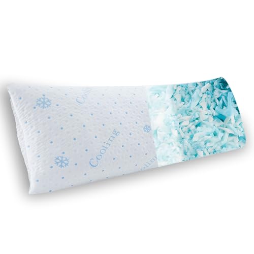 Dreamood cooling body pillow in light blue