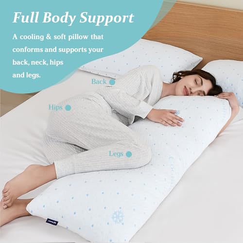 Shredded memory foam interior of Dreamood body pillow